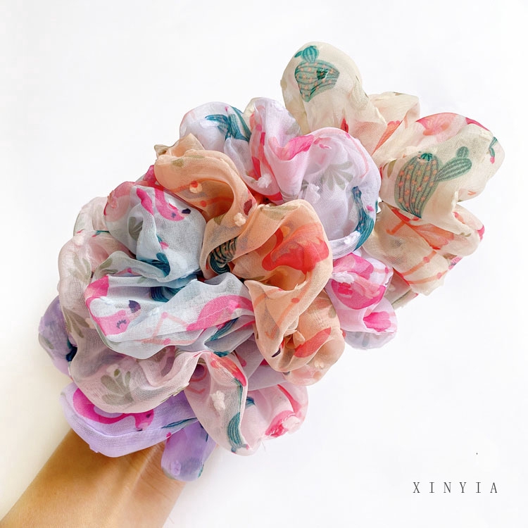 Dây Buộc Tóc Hình Chim Hồng Hạc Dễ Thương Cho Nữ