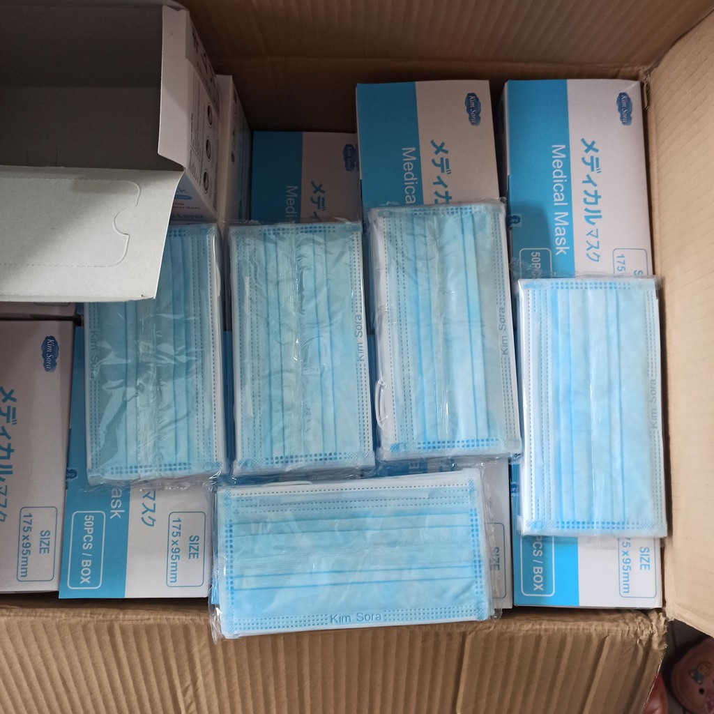 Khẩu trang y tế 4 lớp kim sora tiêu chuẩn nhật bản (hộp 50 chiếc)