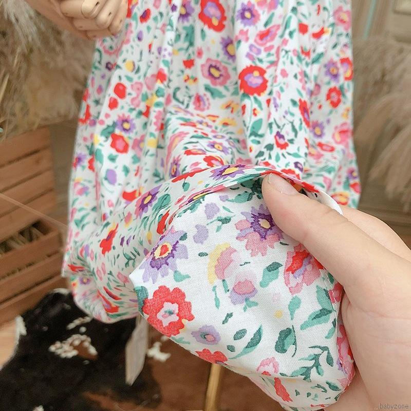 Đầm In Hoa Mùa Hè Cho Bé Gái