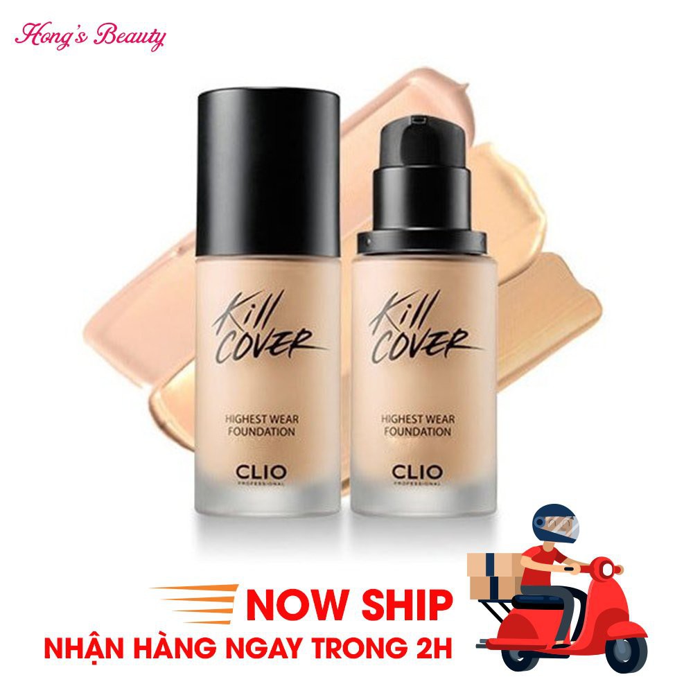 Kem nền Clio Kill Cover Highest Wear Foundation làm trắng da - HONGS BEAUTY