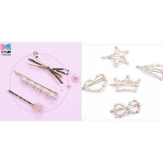 Kẹp tóc đính hạt siêu bánh bèo siêu xinh