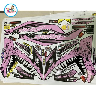 [SHIN DECAL] Tem xe satria fi cá mập dán xe đen