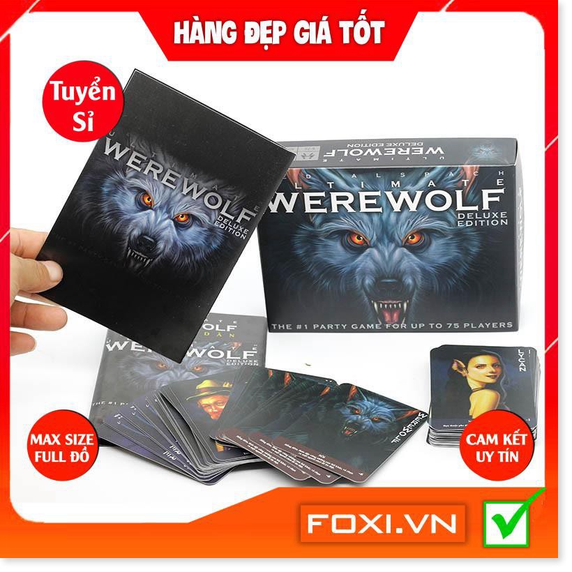 Boardgame Ma Sói Ultimate Deluxe 78 lá-Phiên bản Tiếng Việt-Trò chơi trí tuệ-hấp dẫn-gây cấn