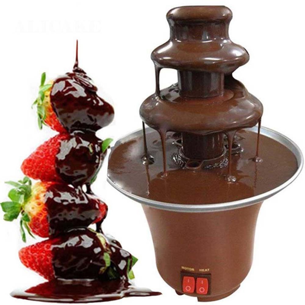 Máy làm nóng sô cô la/ phô mai mini ba tầng độc đáo tiện lợi cho nhà bếp DIY