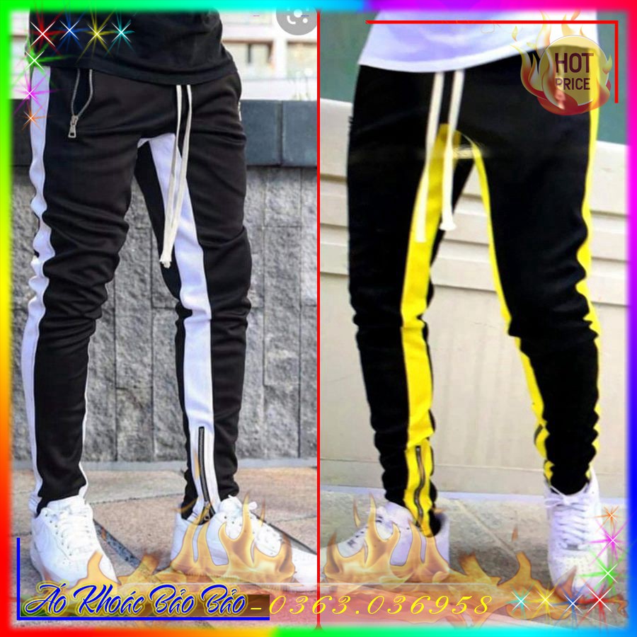 QUẦN JOGGER POLY 2 DA (Phối Zip) (Bảo Bảo Shop)