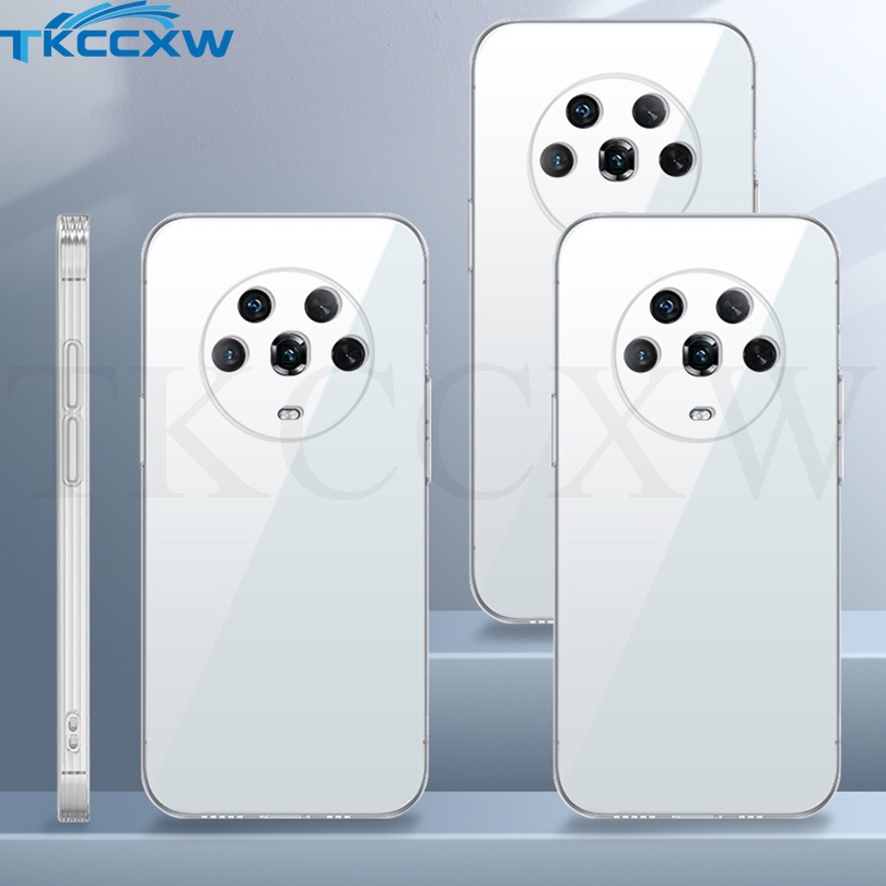 Ốp Điện Thoại Silicon Vuông Trong Suốt Honor View 10 20 30 40 9X Pro 8X X10 X30 Max X20 SE X30i Play 3 4 4T Pro Magic 3 4 Pro