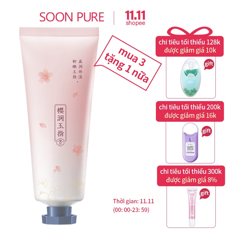 Kem Dưỡng Da Tay Soon Pure 40g Hương Hoa Anh Đào Giảm Khô Và Thô Ráp