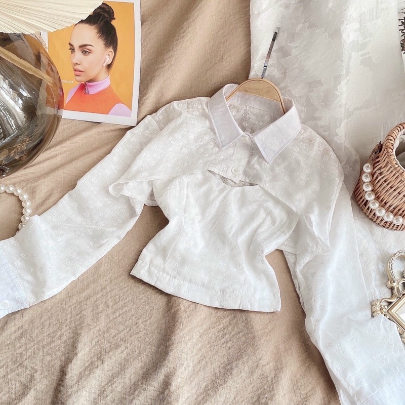 SÉT ÁO 2 DÂY +ÁO SƠMI KHOÉC NGỰC