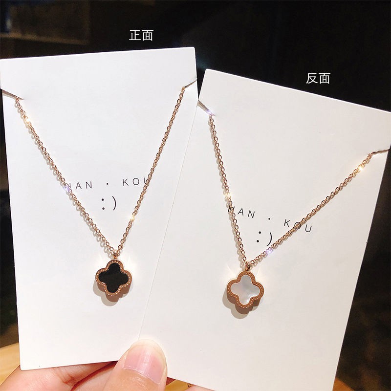 Vòng Cổ Choker Mặt Cỏ Ba Lá Thời Trang Thanh Lịch Dành Cho Nữ