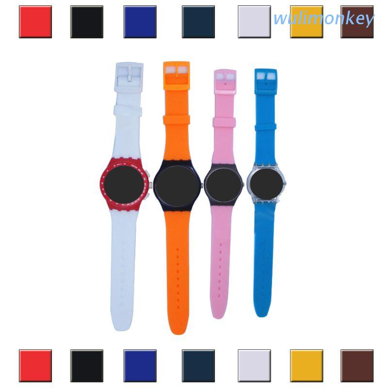 Dây Đeo Silicone Chống Mồ Hôi Cho Đồng Hồ Thông Minh Swatch 16/17/19/20mm