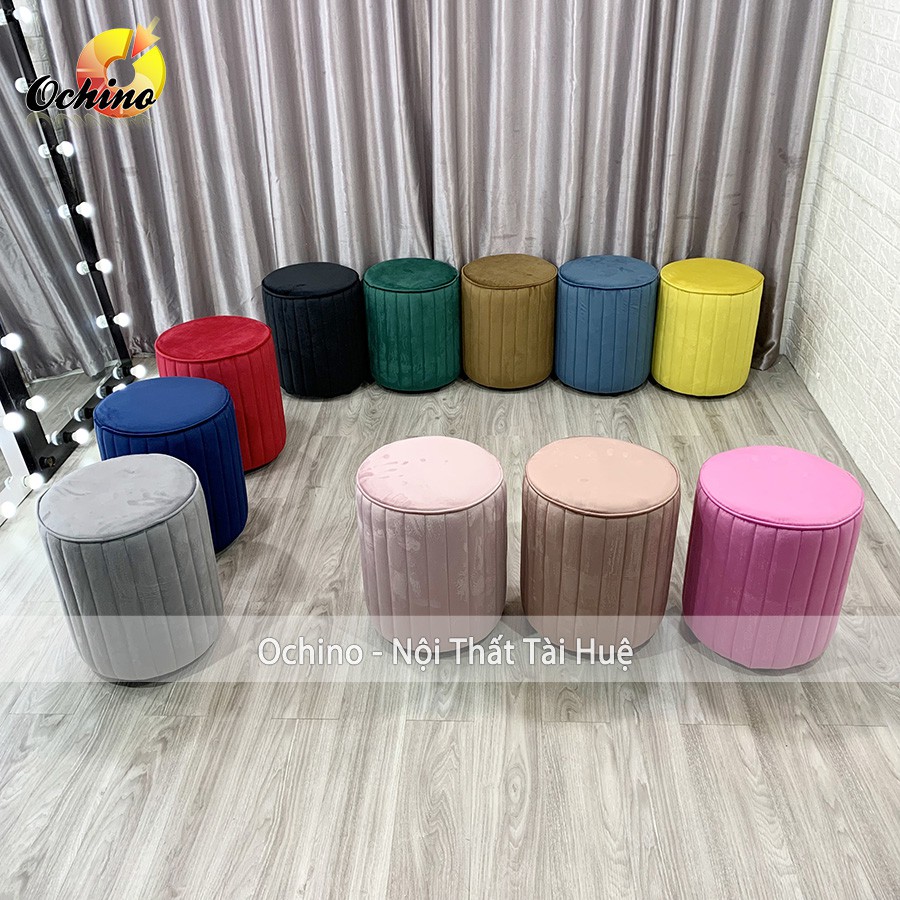 Ghế Đôn Tròn Ngồi Bàn Trang Điểm Phong Cách Bắc Âu, Đôn Tròn Sofa Phòng Khách Siêu Xinh (Cao 45cm - Đường Kính 35cm)