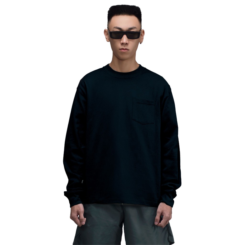 BEUTER BLANK NAVY LONG SLEEVE T-SHIRT | BigBuy360 - bigbuy360.vn