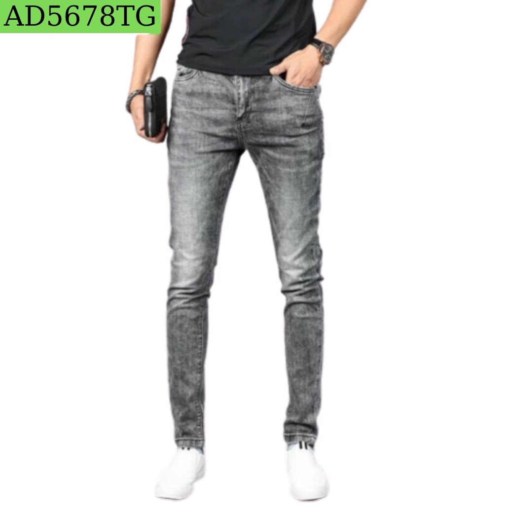 Quần jean nam tenji ad50tj quần bò nam xám trơn wash cao cấp trẻ trung phong cách tenji store 7 (44-75kg)