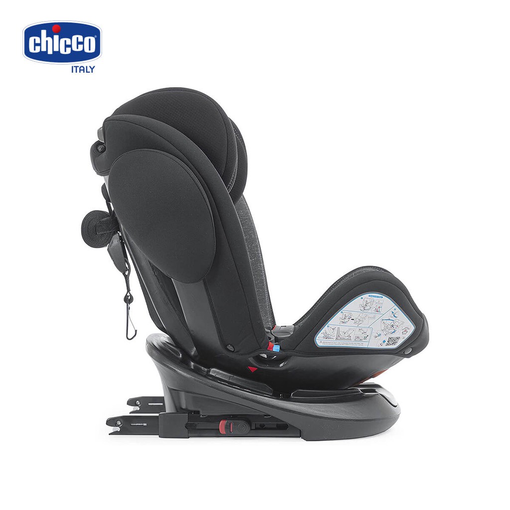 [Mã MKBC13 giảm 80k đơn 1 triệu] Ghế ngồi ô tô Chicco Unico Plus isofix 0-12y xoay 360 độ (Đen shadow)