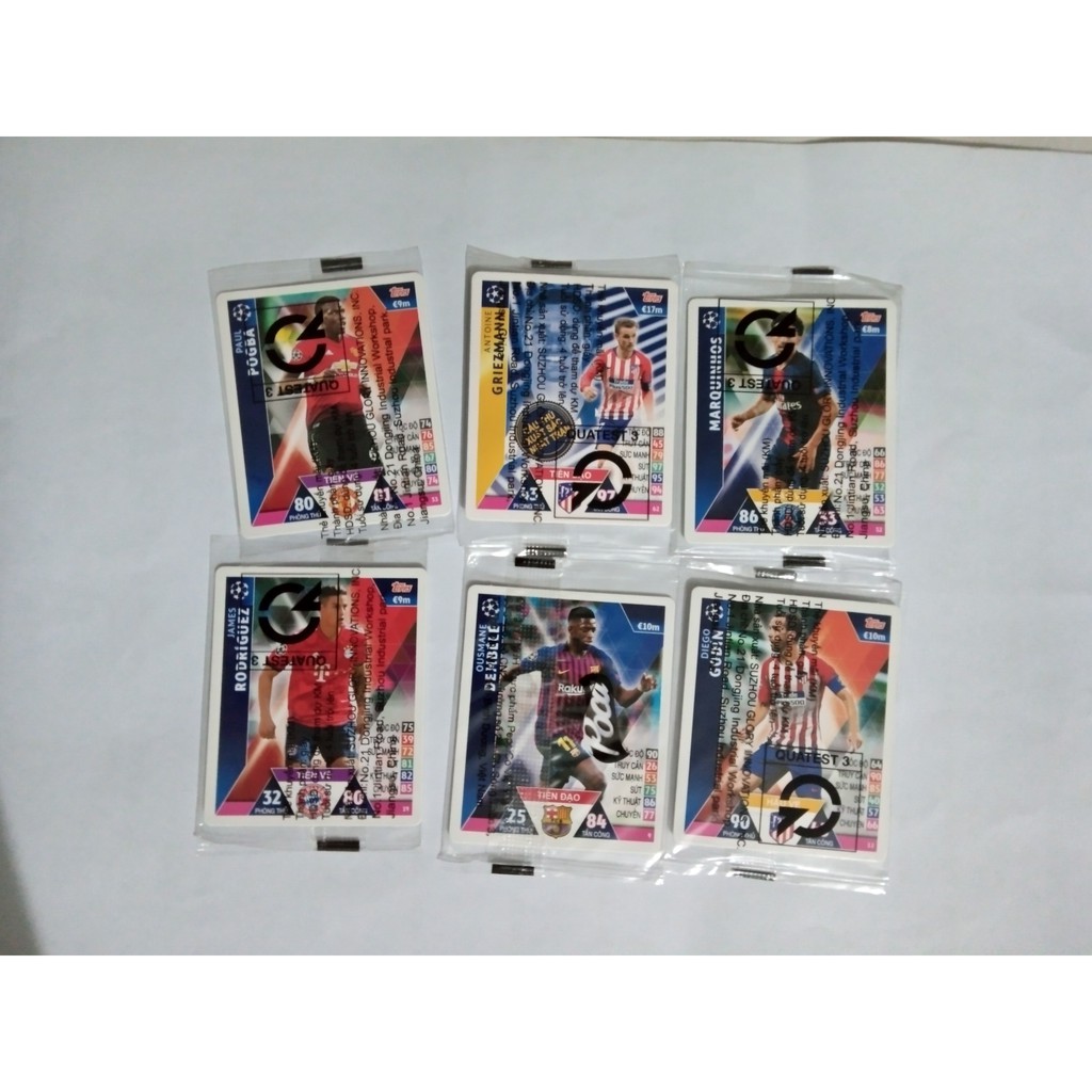 [P1] Thẻ poca match attax 18/19