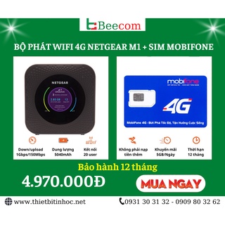 Bộ Phát Wifi 4G Netgear MR1100 Nighthawk M1 tốc độ 1Gb. Pin 5040mAh + Sim thumbnail