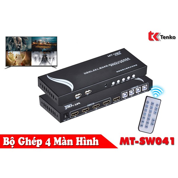 Bộ ghép 4 HDMI ra 1 màn hình MT-VIKI MT-SW041