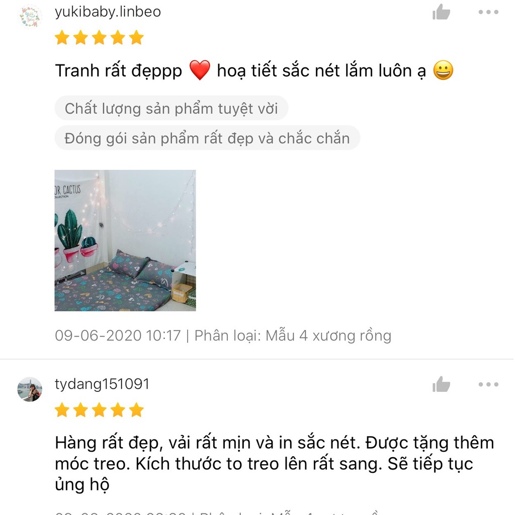 Tranh vải treo tường trang trí phòng ngủ, thảm treo tường decor hàng đẹp