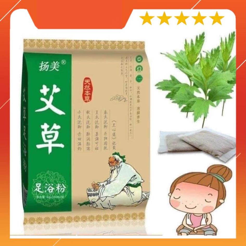 Túi 100 Gói Thảo Dược Ngâm Chân Túi Lọc Đông Y - Thải Độc Giảm Đau Nhức - Tê Chân - Giảm Hôi Chân Đủ Vị