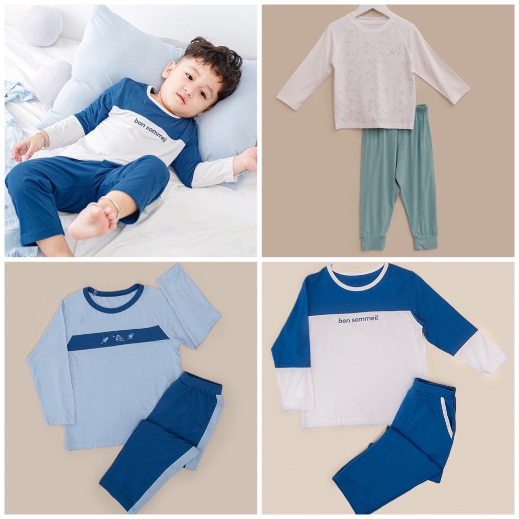 [FAFRINW05 giảm tối đa 30k đơn 150k]Bộ dài tay chất Nu Doux pyjama thu đông cao cấp Nous cho bé trai