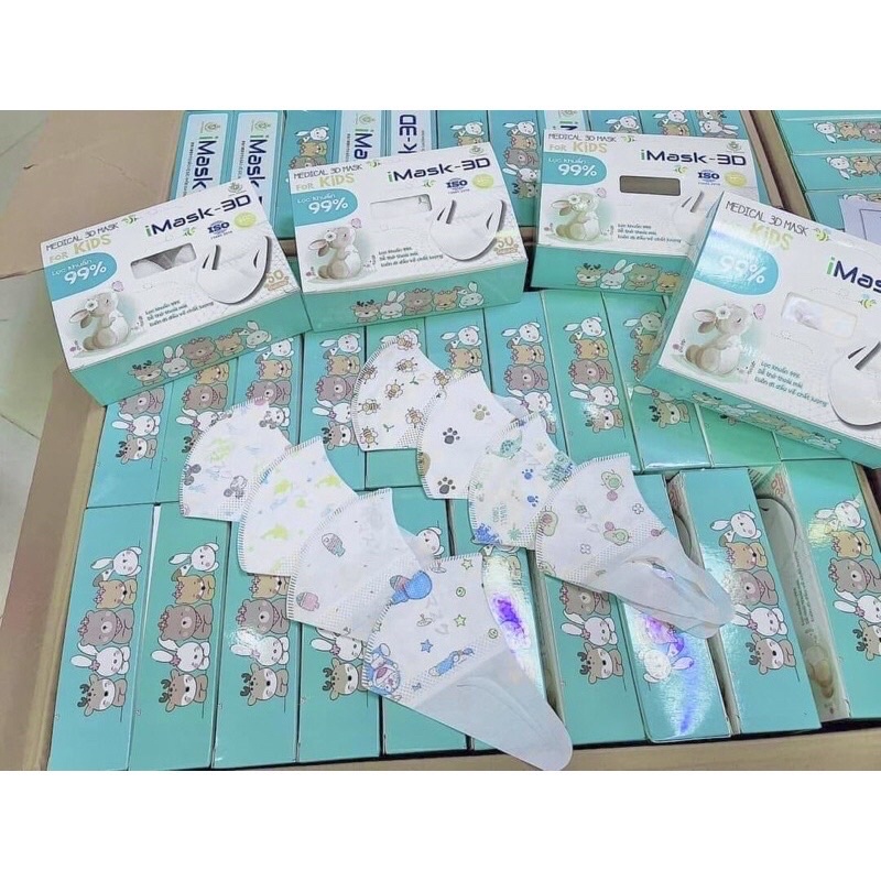 Hộp 50 chiếc khẩu trang 3d Duy khánh cho mẹ và bé