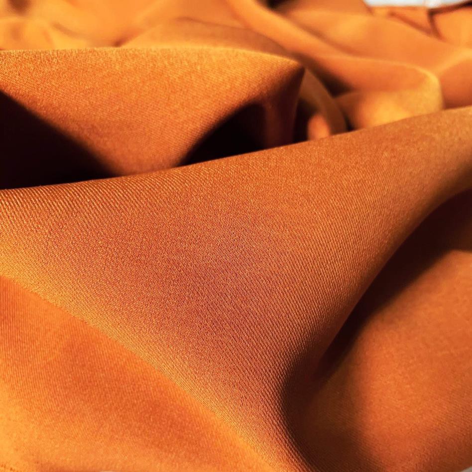 Vải Gill Ý-Gill Ý-Vải may quần tây-đồ công sở-màu cam đất-dày dặn-co giãn-đứng dáng-không nhăn-không xù chỉ 110k/m