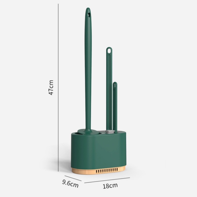 Bàn Chải Vệ Sinh Toilet Bộ 3 cọ bồn cầu silicon mẫu mới 2022 Có Tay Cầm Dài Tiện Dụng