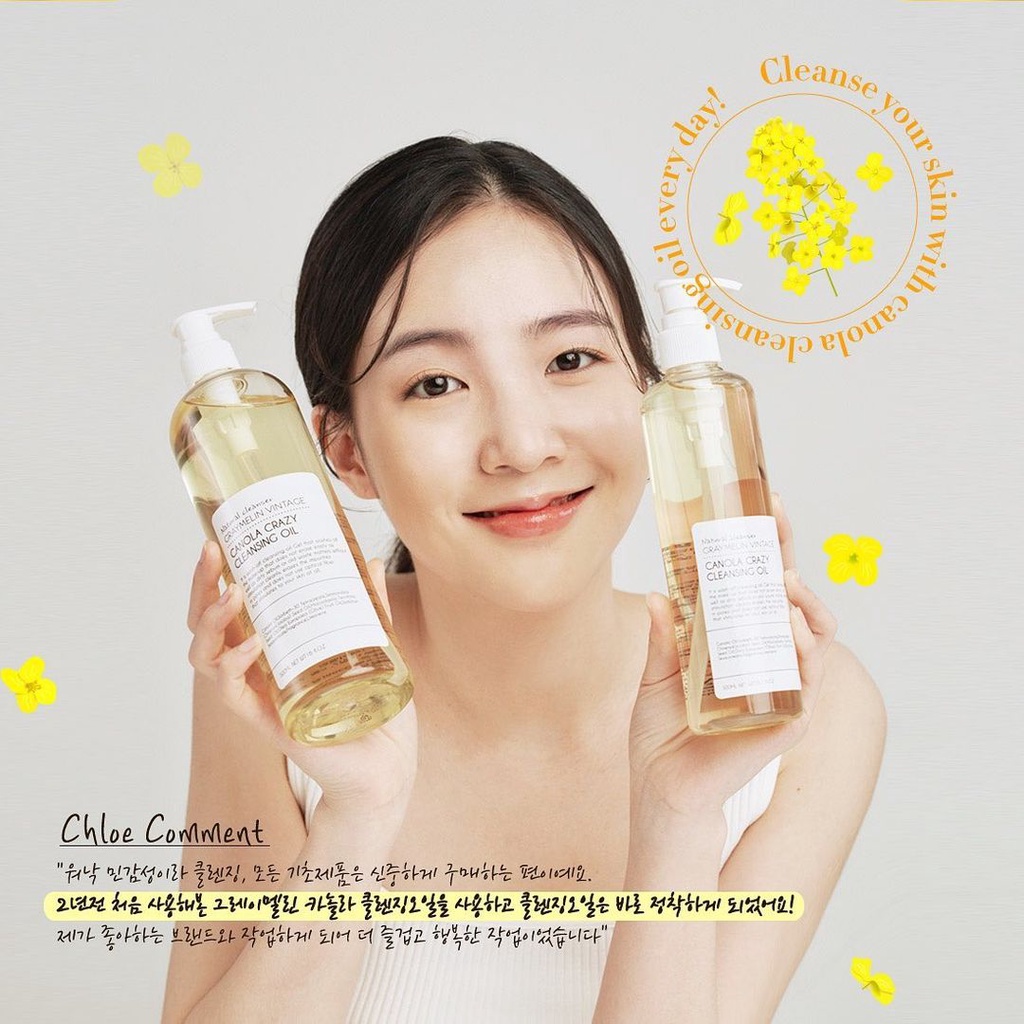 Dầu tẩy trang hoa cải GRAYMELIN VINTAGE - CANOLA CRAZY CLEANSING OIL