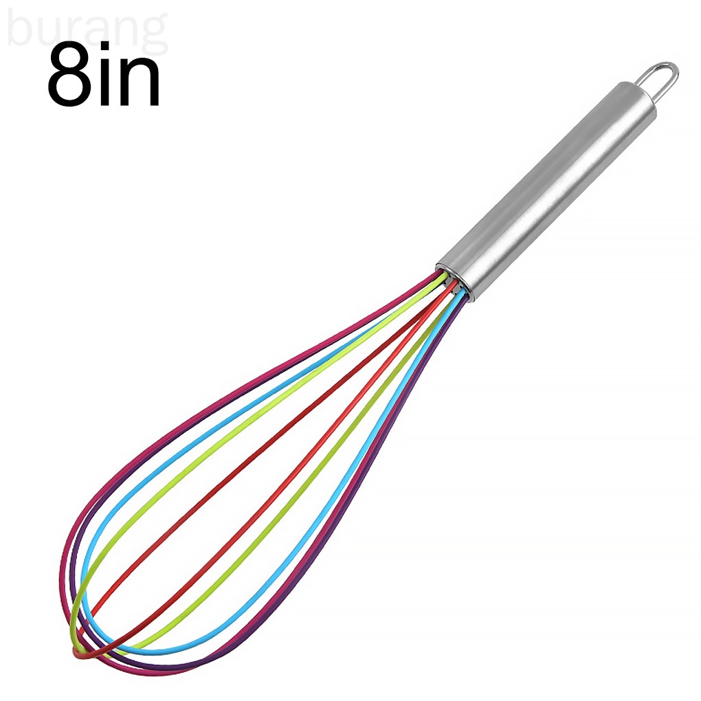 Dụng Cụ Đánh Trứng Bằng Thép Không Gỉ Và Silicone Nhiều Màu