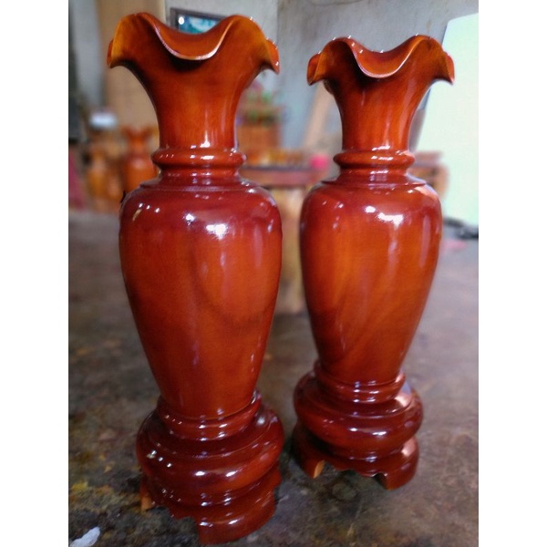 Đôi lục bình gỗ tràm cao 50x15cm