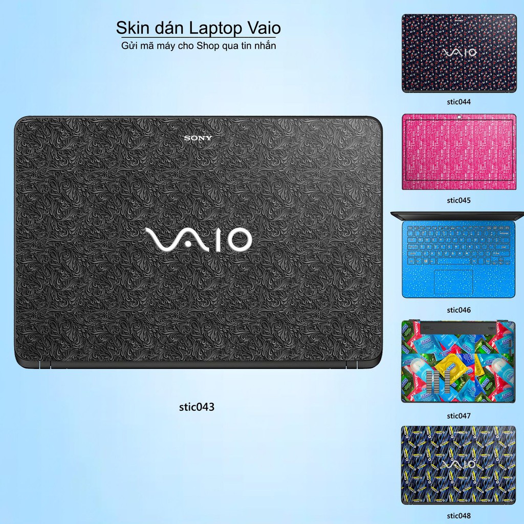 Skin dán Laptop Sony Vaio in hình Hoa văn sticker nhiều mẫu 8 (inbox mã máy cho Shop)