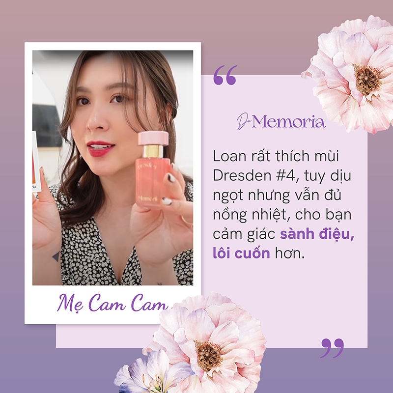 [Mã FMCGMALL giảm 8% đơn từ 250K] Nước Hoa De Memoria 02 Val De Loire 30ml