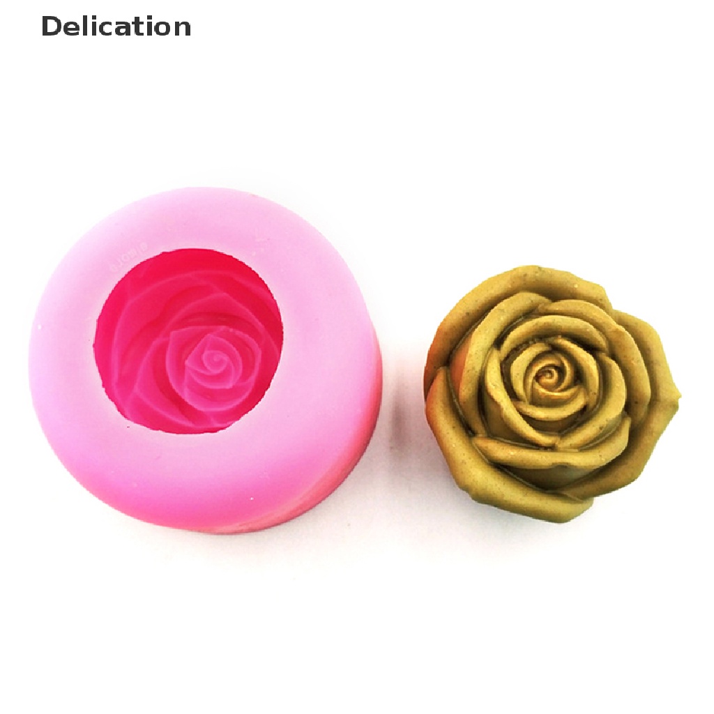 Khuôn Làm Bánh Chất Liệu silicone Hình Hoa Hồng 3d Dễ Thương