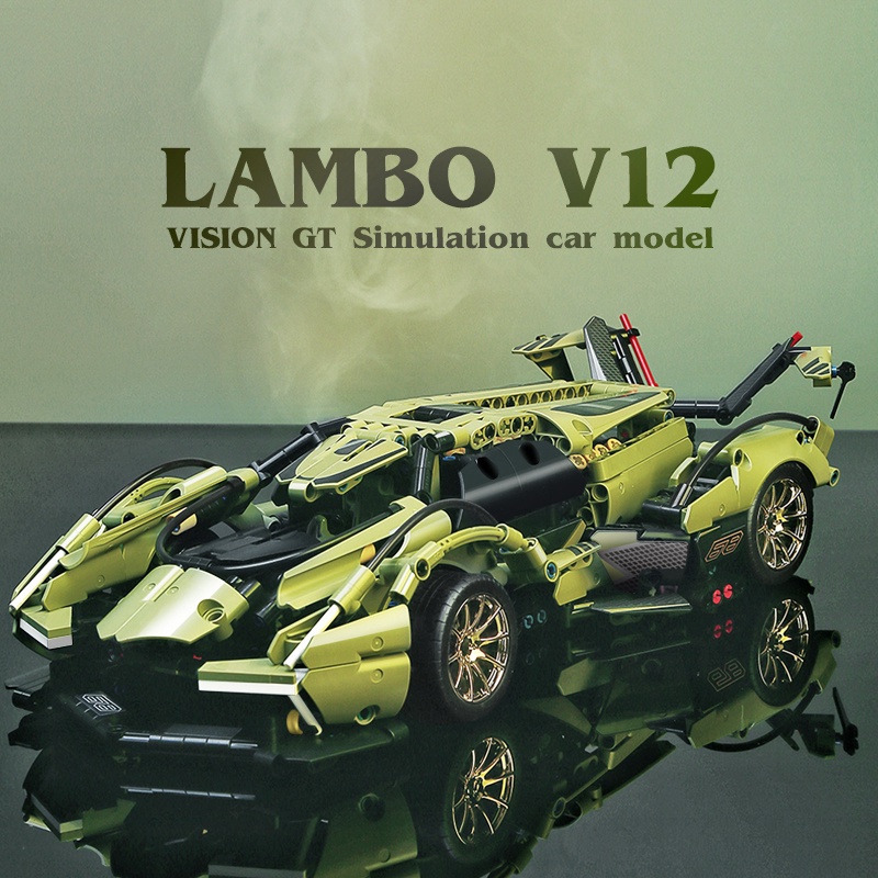 Đồ Chơi Lắp Ráp Kiểu LEGO Technic Siêu Xe Lamborghini V12 GT Điều Khiển Từ Xa RC No.SY8553 Với 1039 Mảnh Ghép