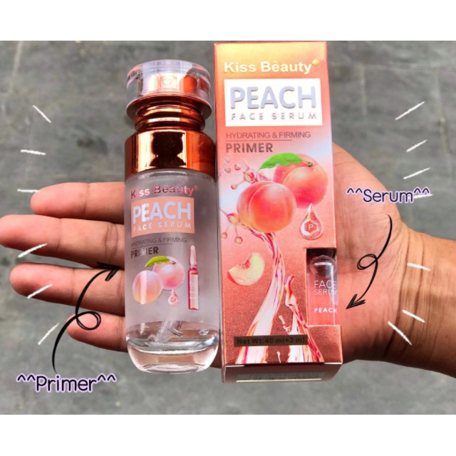 Kem lót trang điểm kèm serum dưỡng da Kiss Beauty Peach Face Serum & Primer