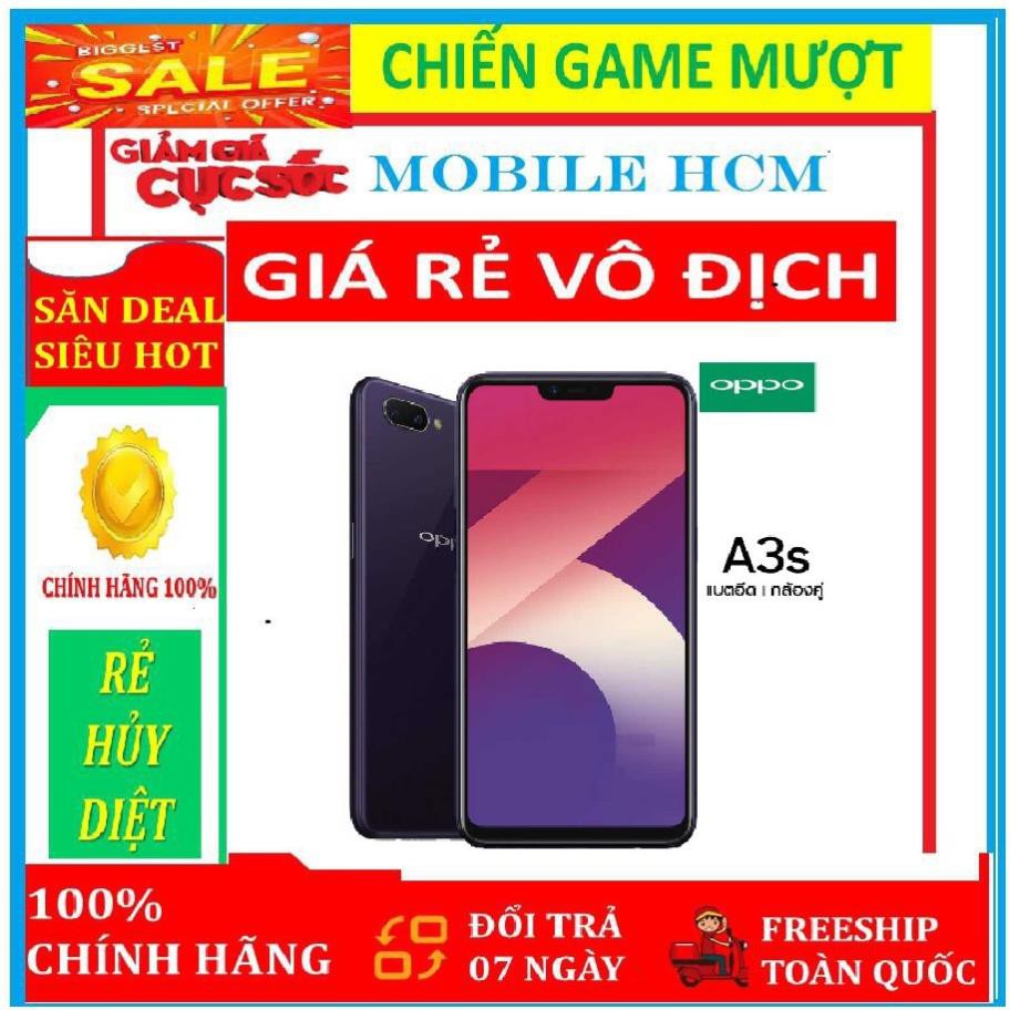 điện thoại CHÍNH HÃNG ___  Oppo A3S ram 3G Bộ nhớ 32G mới Fullbox - Bảo hành 12 tháng