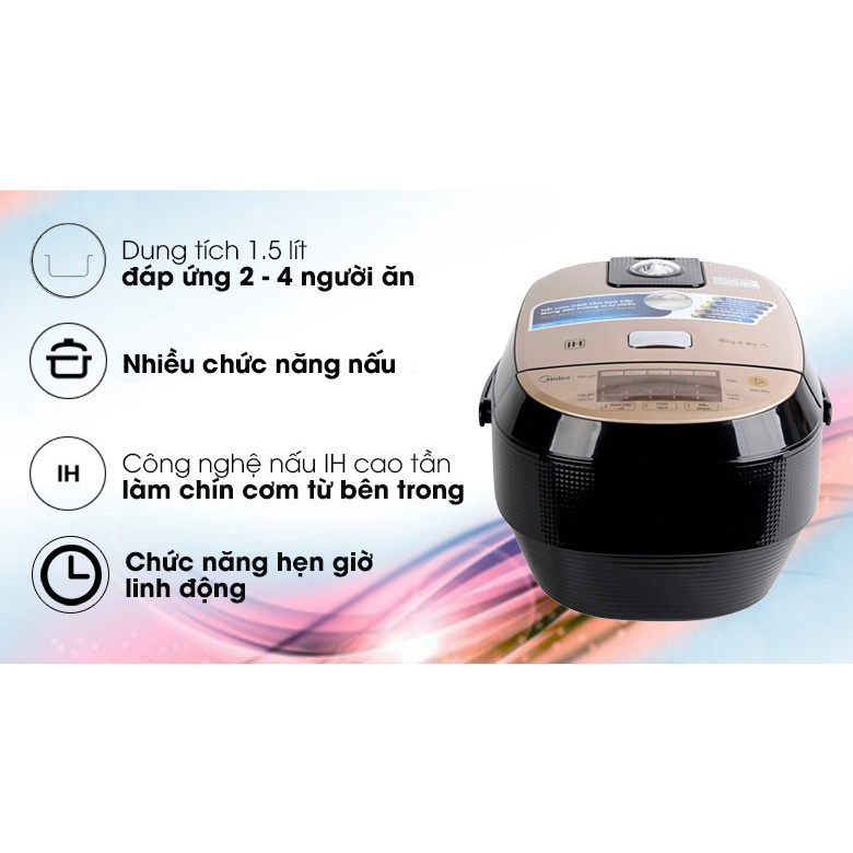 Nồi cơm điện cao tần Midea 1.5 lít MB-HS4007 - hàng chính hãng , Mới 100%