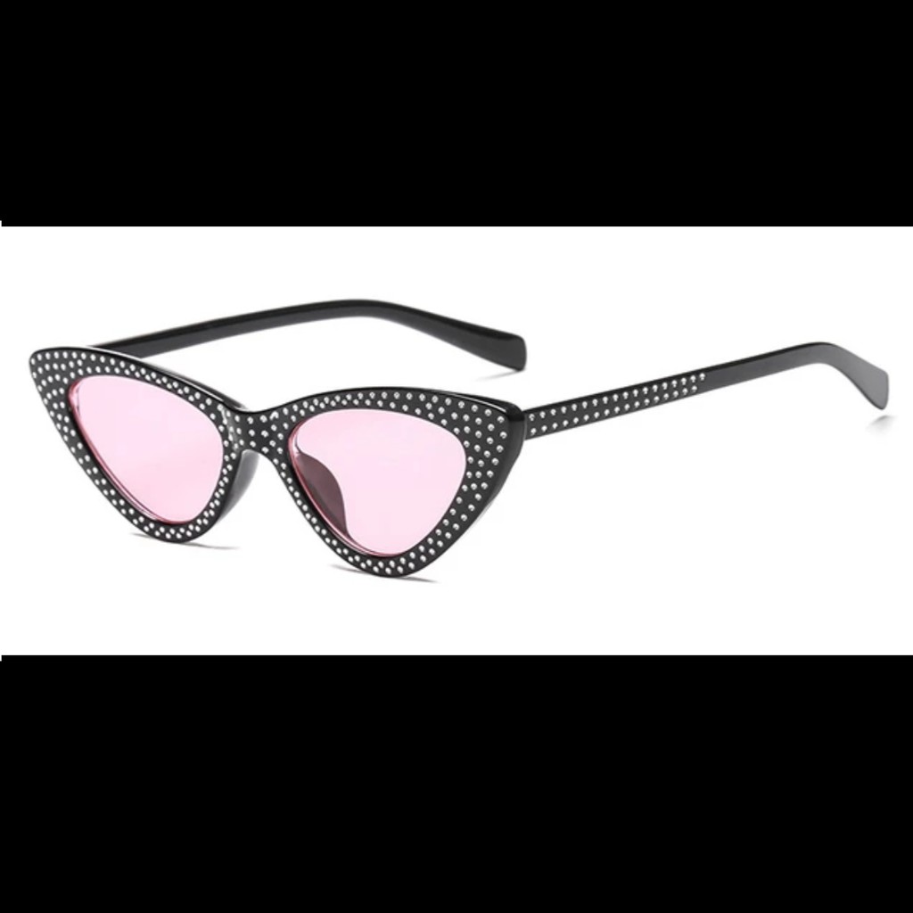 kính thời trang nữ mặt mèo đính đá