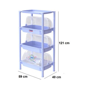Kệ Chén Nhựa 3 Tầng Có Nắp Đậy.Nhựa Duy Tân