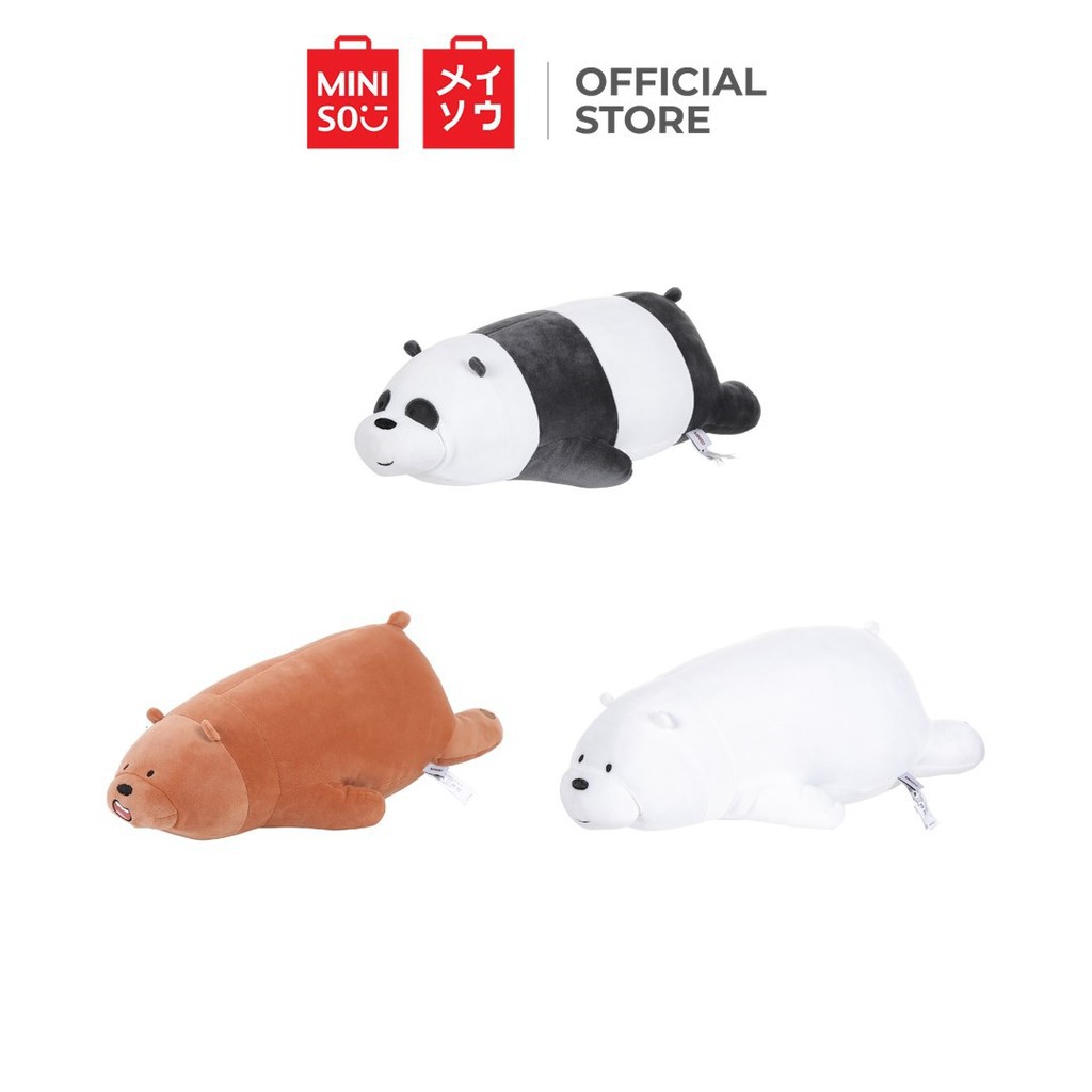 Gấu bông nằm Miniso x We Bare Bears Ice Bears