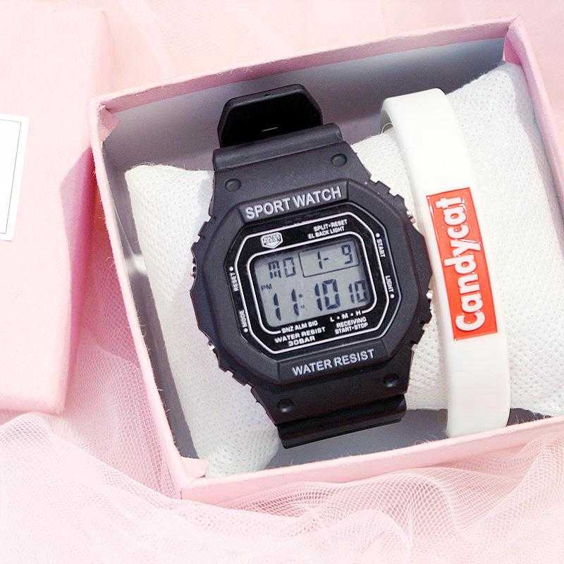 Đồng hồ LED mặt vuông dây đeo bằng silicon thời trang cho nữ | BigBuy360 - bigbuy360.vn