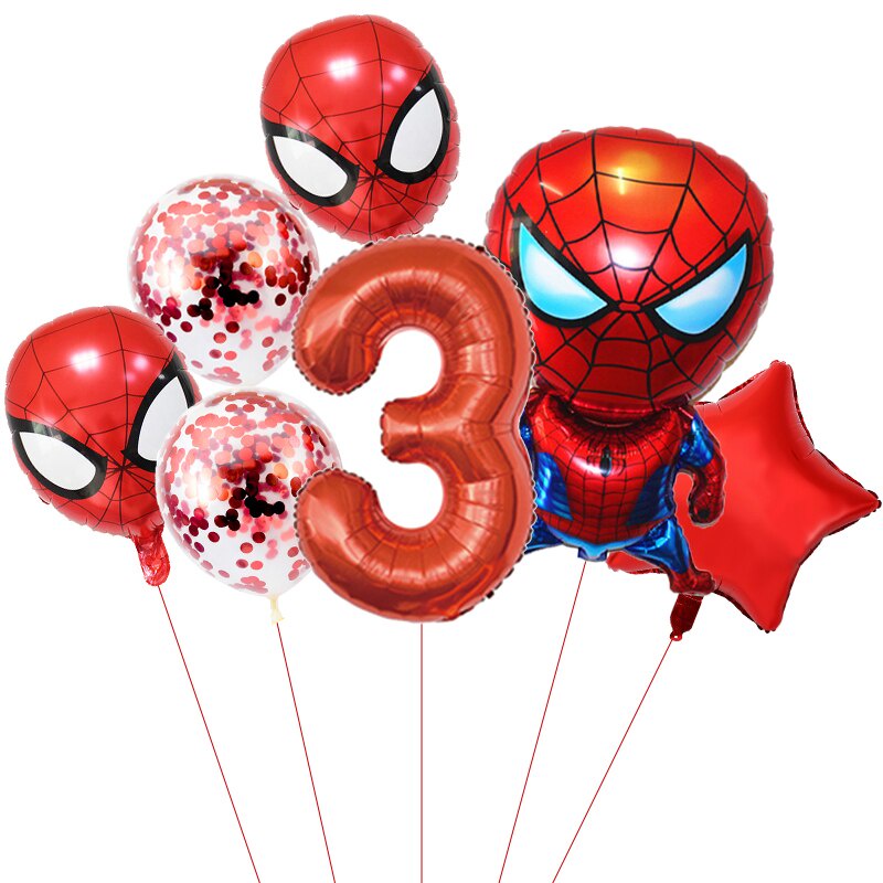 1 Bộ Bong Bóng Hình Người Nhện Captain America Iron Man Superhero Balloons for Kids Happy Birthday Party Trang Trí Đồ Chơi