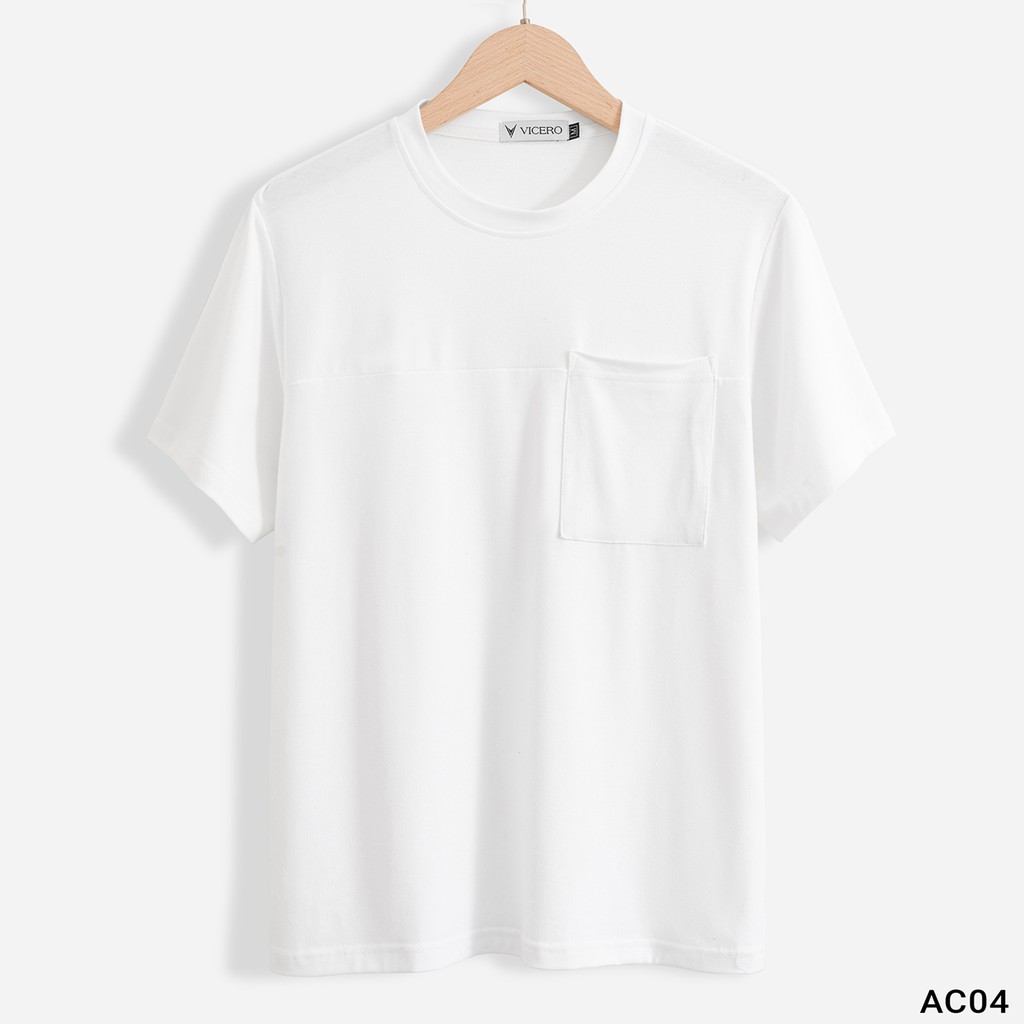 [Mã FAMALLT5 giảm 15% đơn 150K] Áo Thun Nam Tay Ngắn Cổ Tròn Trơn Đẹp 6 Màu VICERO | BigBuy360 - bigbuy360.vn