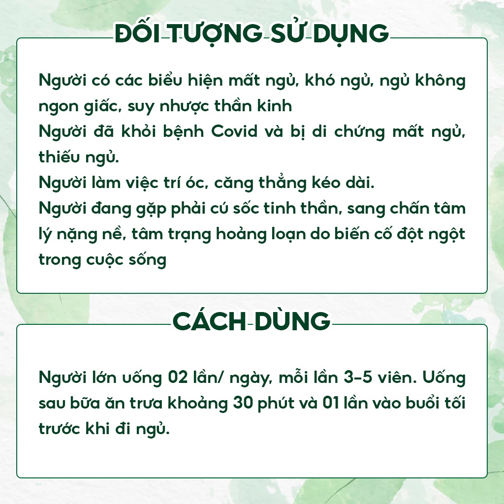 [Combo 3 Tặng 1] Viên Uống An Thần VINH GIA Hỗ Trợ Ngủ Ngon, Giảm Căng Thẳng Mệt Mỏi Tăng Đề Kháng Hộp 60 Viên