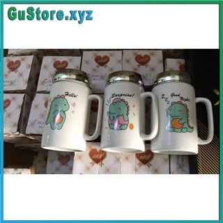 Ly sứ giữ nhiệt nắp tráng gương cao cấp cốc sứ có nắp