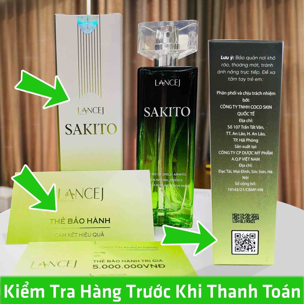 Xịt Khử Mùi Hương Nước Hoa Dịu Nhẹ Sakito ,Loại Bỏ Hôi Nách, Thâm Nách, Ra Mồ Hôi Nách Ngay Sau 1 Tuần 50ml