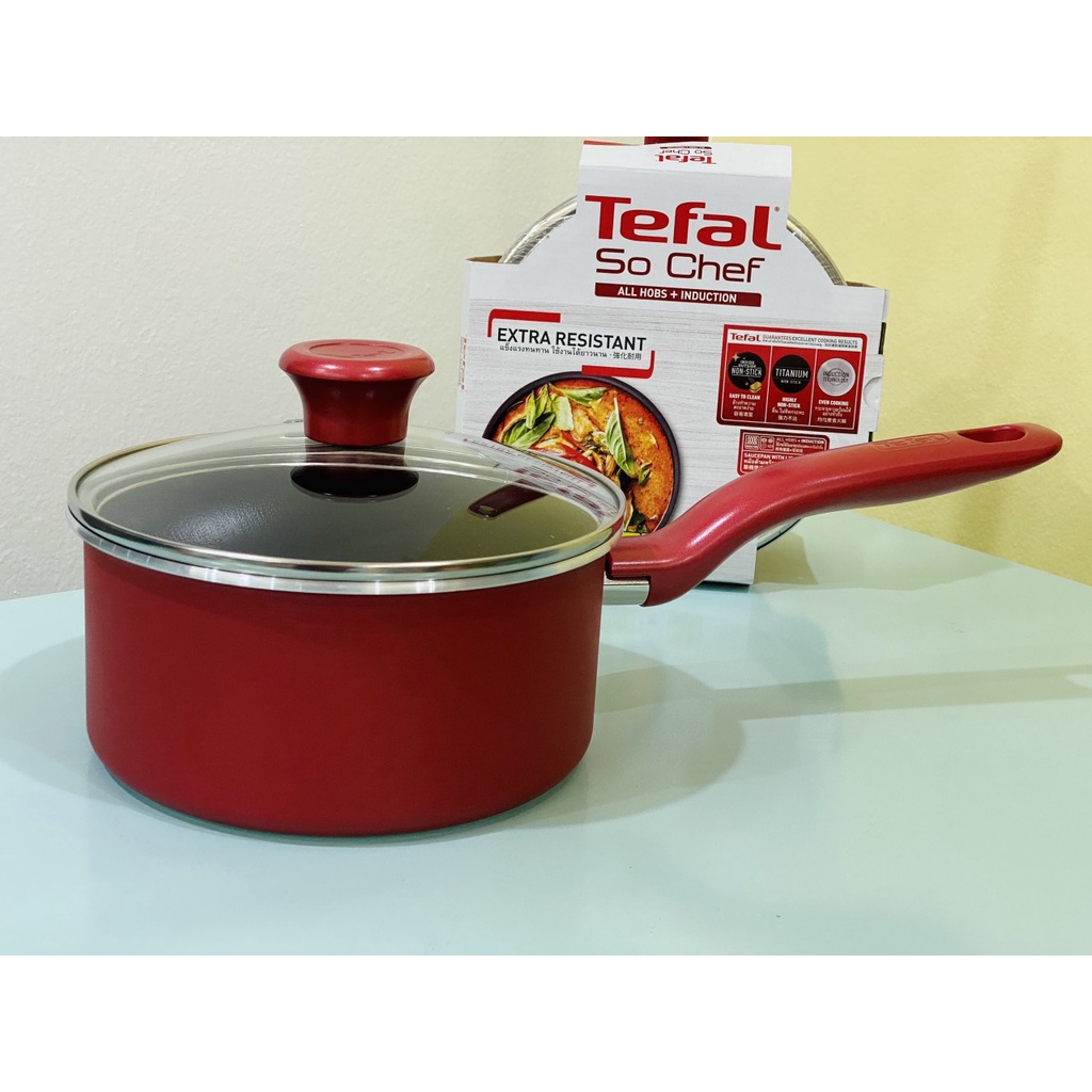 QUÁNH CÁN DÀI TEFAL SO CHEF 18CM G1352395 - MÀU ĐỎ (hàng chính hãng)