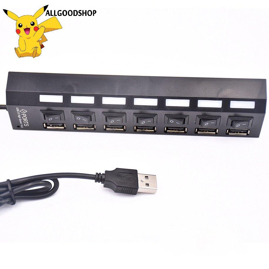 HUB Ổ ĐIỆN 7 PORT CÔNG TẮC-USB2.0 splitter