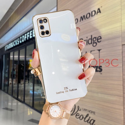 Ốp điện thoại OPPO A92 Ốp Điện Thoại Viền Thẳng Thời Trang Cho OPPO A52 A37 A55 4G F1S A59 A57 A39 A83 A77 5G ZB