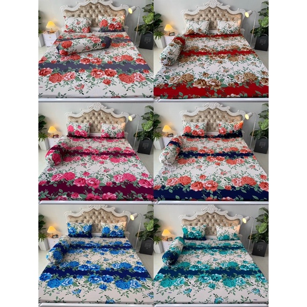 Bộ drap thun Hàn phối màu